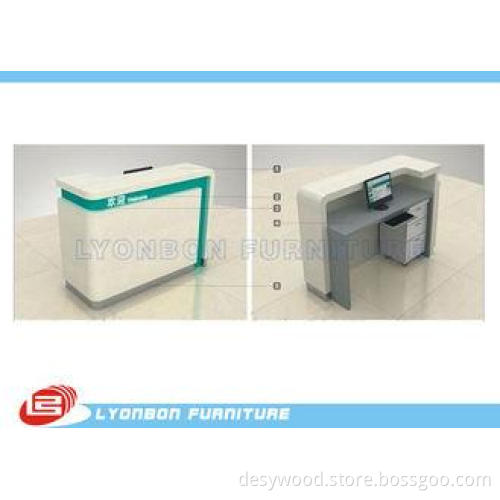 Painted MDF Commercial Wood Reception Desk Customized For R